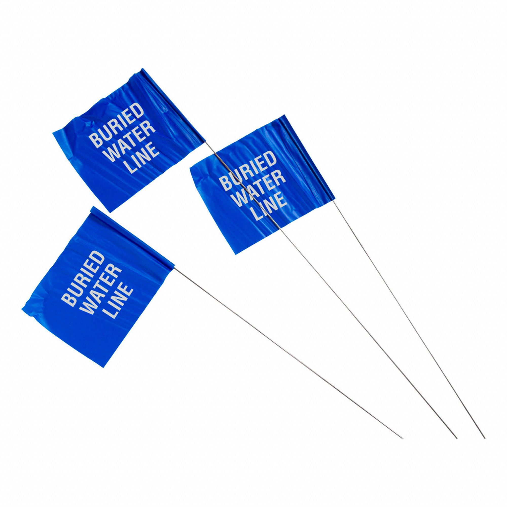 FLAGS MARK BURIED WATER 4X5 100/PK