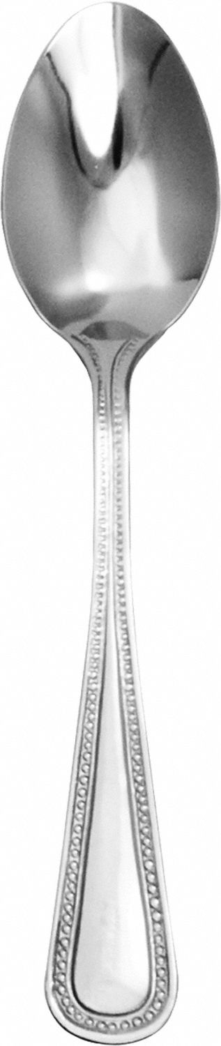 Teaspoon: Belmont, 18/0, Stainless Steel, 6 1/4 in Overall Lg, Silver