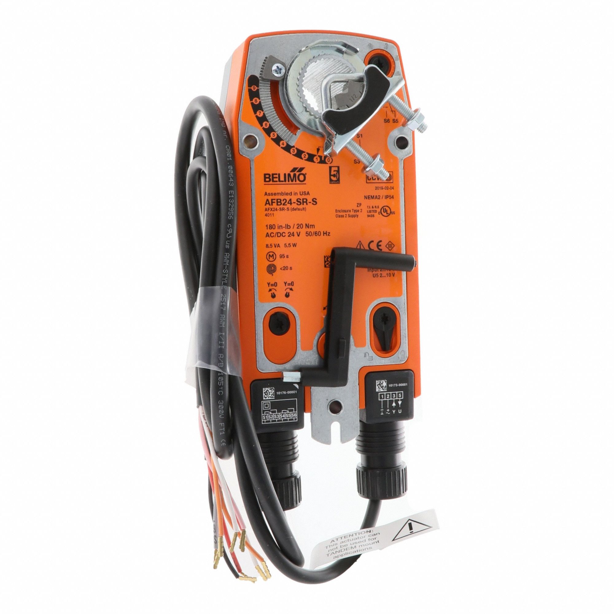 Damper Actuator: Dampers, Proportional, Spring Return, 180 in-lb, 24V AC/DC, NEMA 2 / IP54