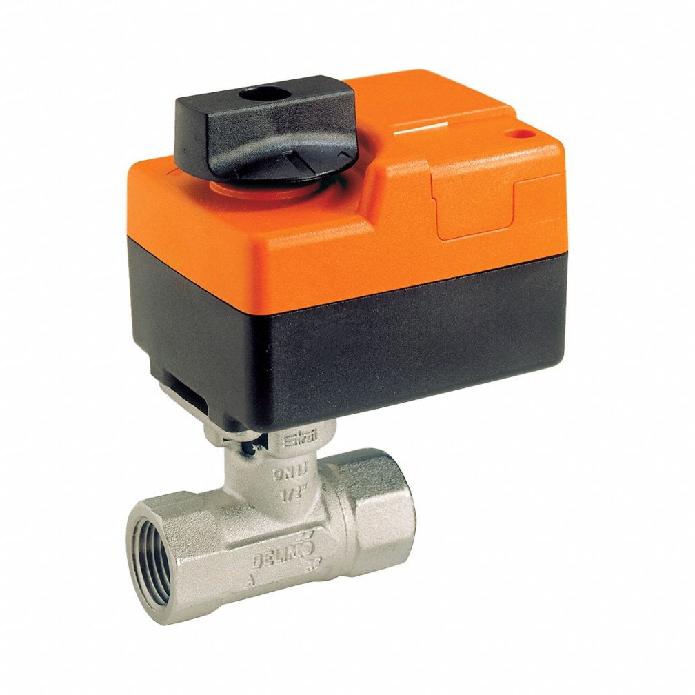 Valve Assembly: 2-Way, 1/2 in Female NPT, 0.8 CV Flow, 200 psi Close-off, Includes Actuator
