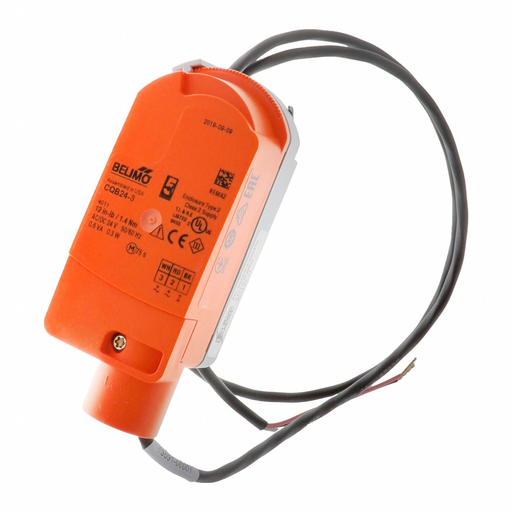 Valve Actuator: Retrofit Electric Valve Actuator, 24V AC/DC, Floating Point, 24V AC/DC, Cable