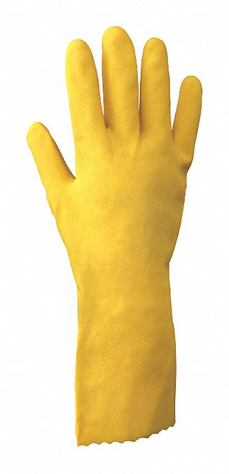 GANTS SHOWA 700,ORANGE,9,LATEX DE CAOUTCHOUC NATUREL,21MIL,MANCHETTE ROSÉE,EN374