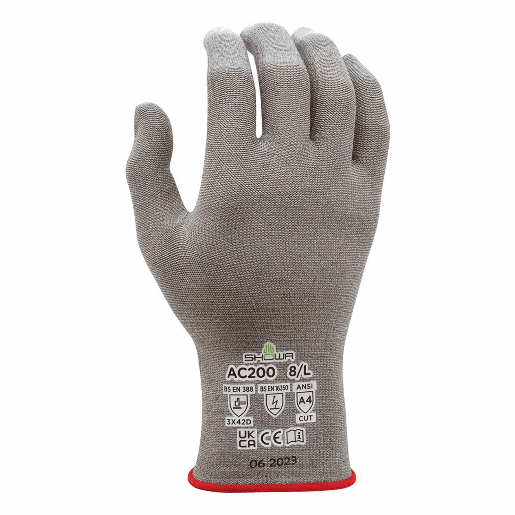 CUT-RESISTANT GLOVES,GREY,S/6 SIZES,PR