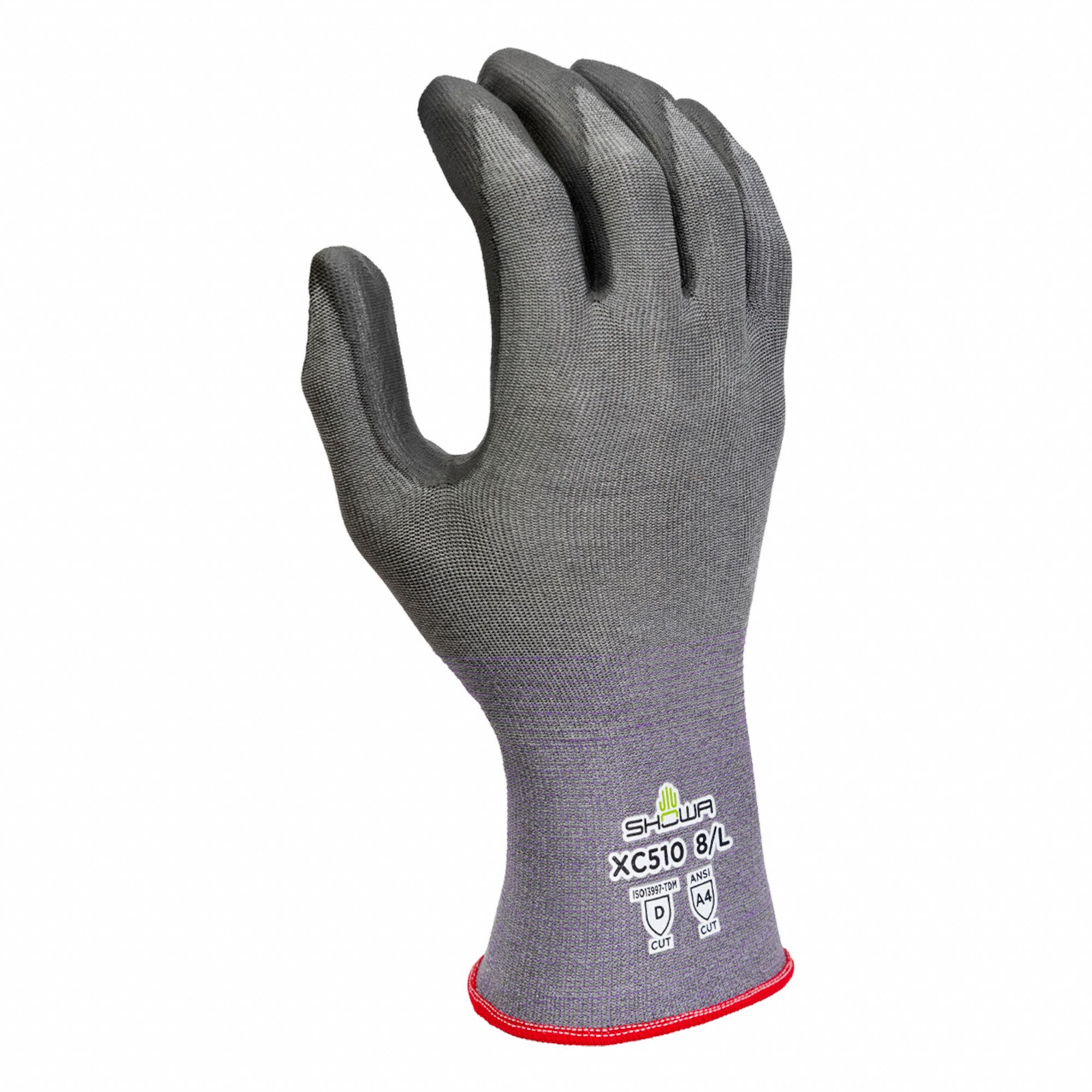 CUT RESISTANT GLOVE,A4,HPPE,GREY,S/6