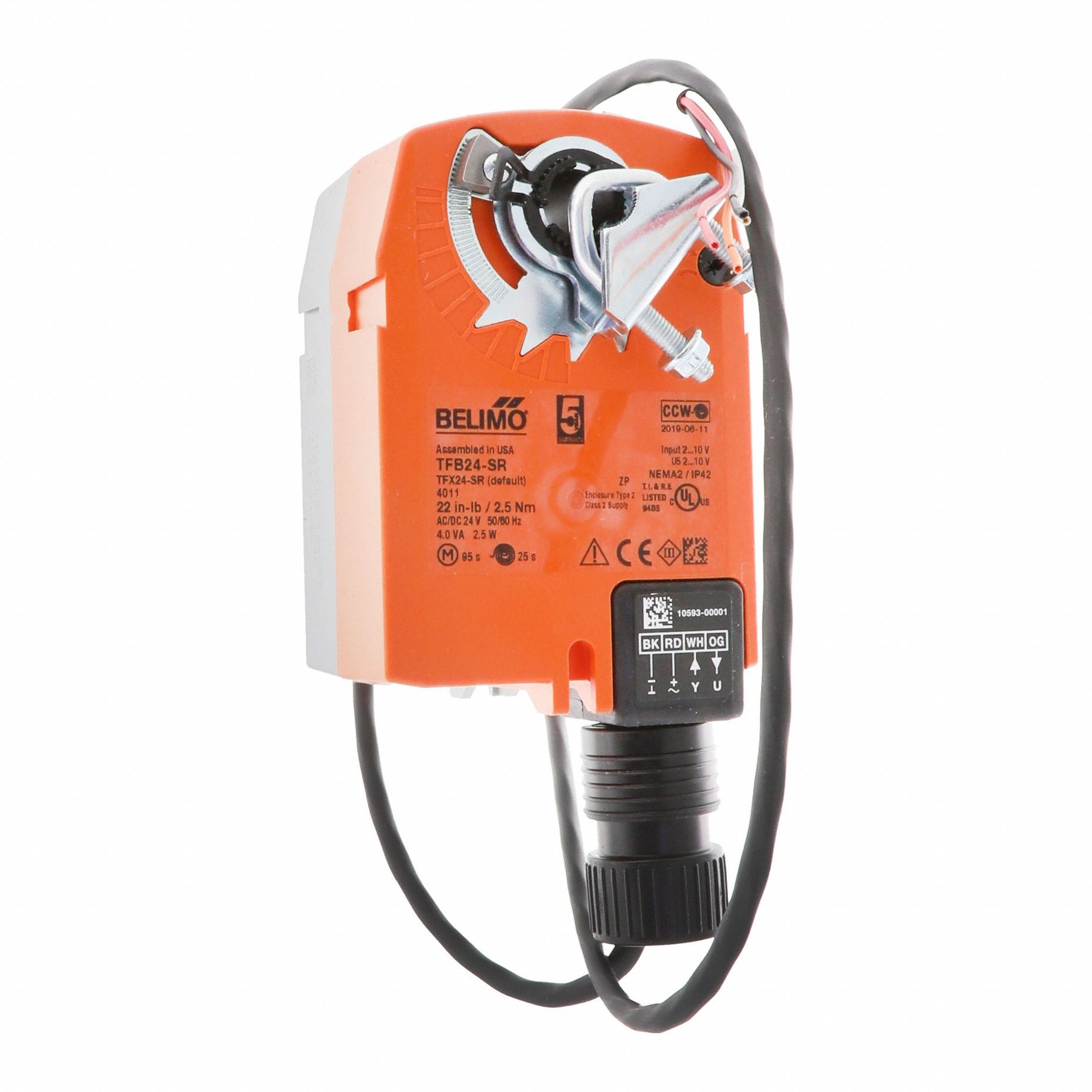 Damper Actuator: Dampers, Proportional, Spring Return, 22 in-lb, 24V AC/DC, NEMA 2 / IP54