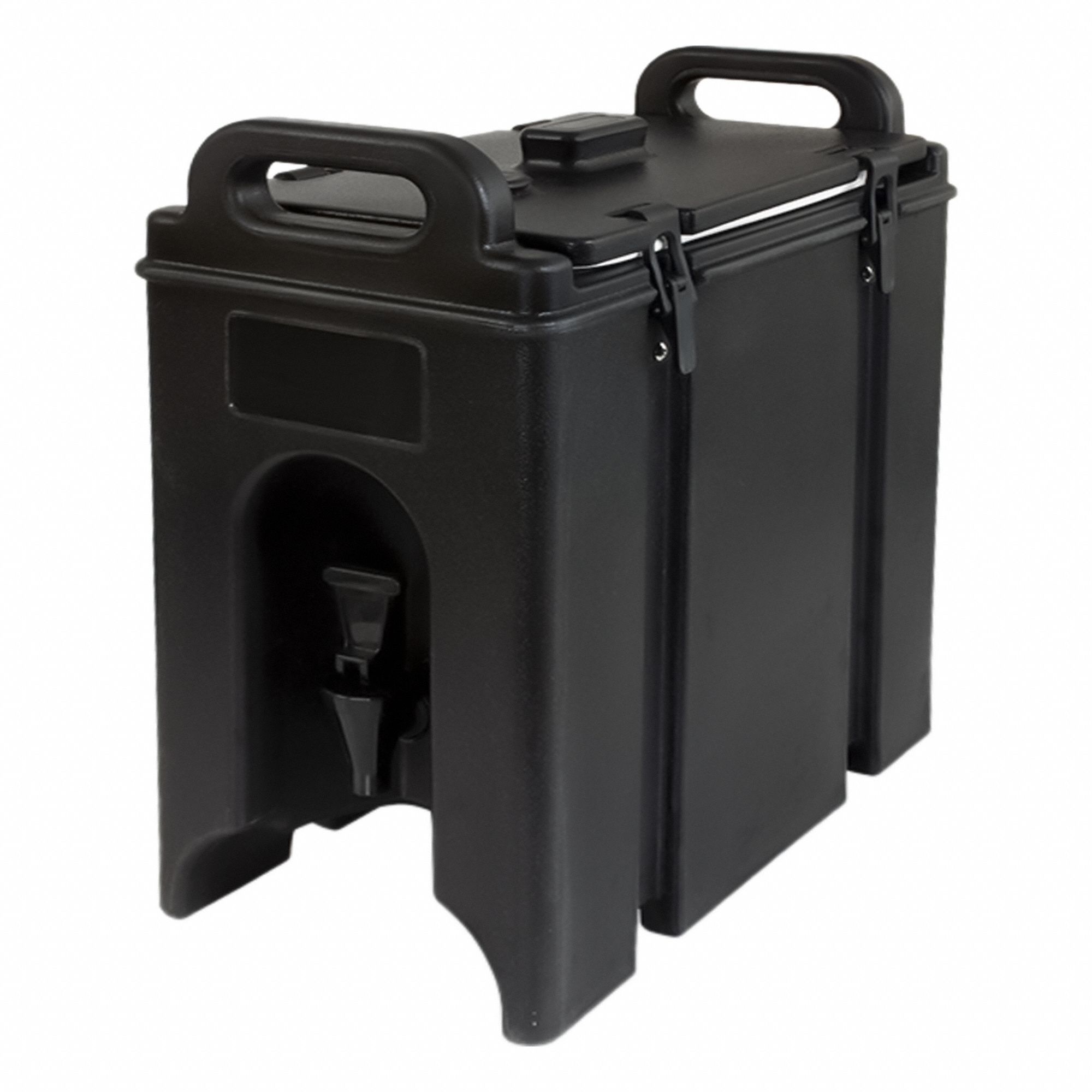 Beverage Dispenser: 2.5 gal, Black, Polyethylene, Rectangle, 1 Dispensers, BEV