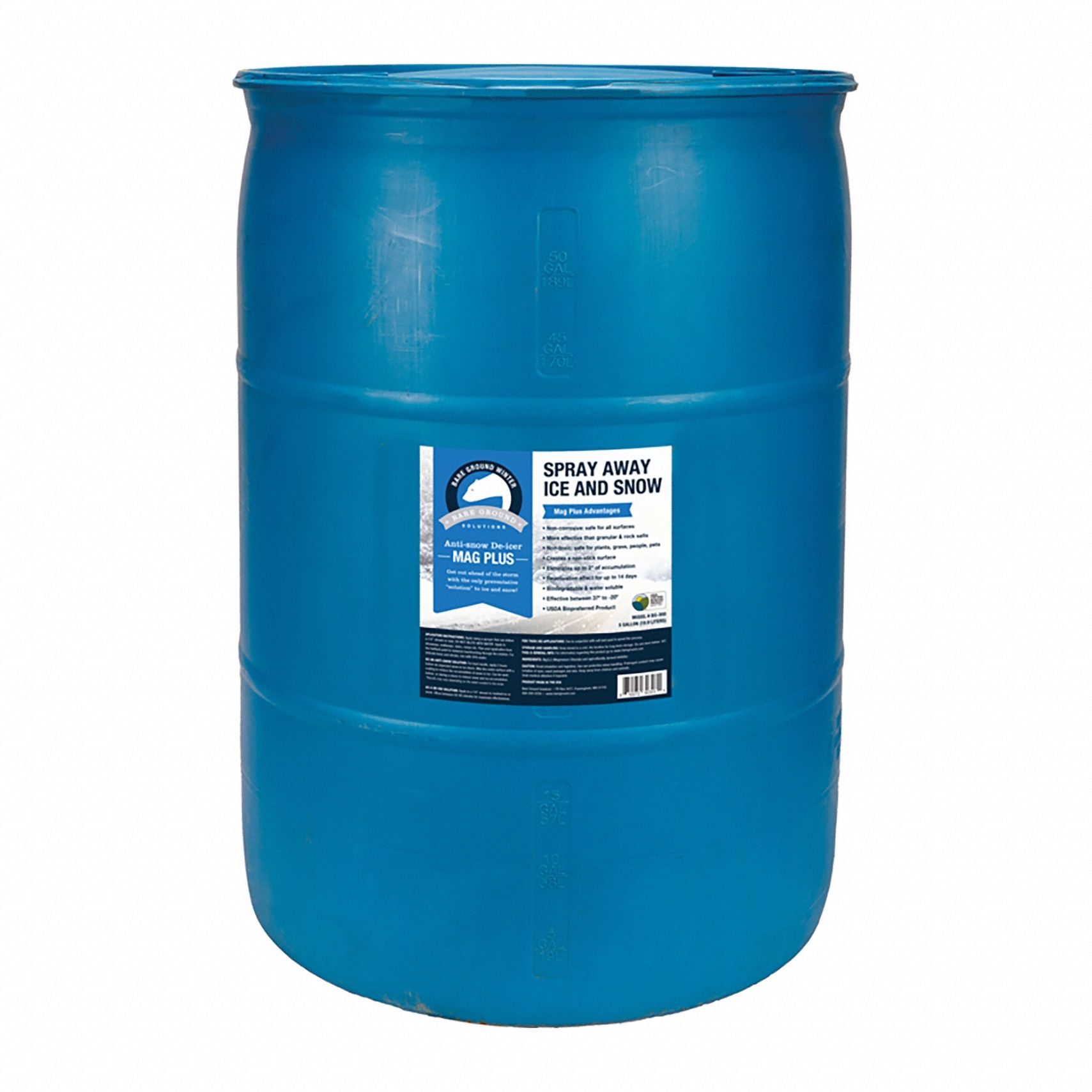 Ice Melt: Does not contain Calcium Chloride or CMA, -20°F Lowest Effective Temp