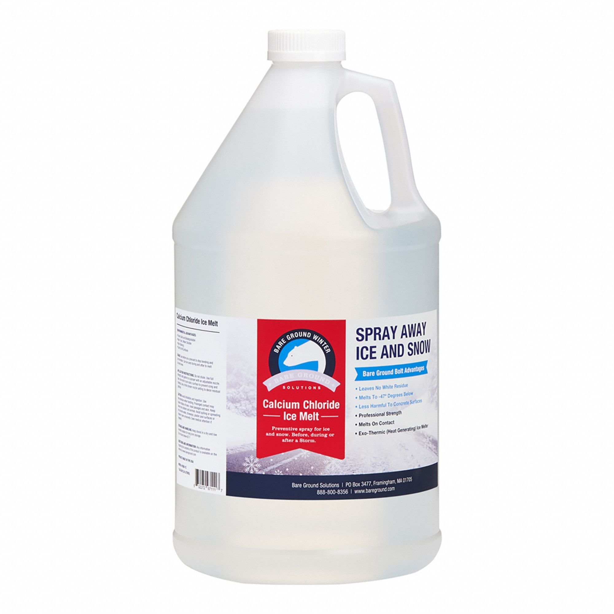 Ice Melt: Contains Calcium Chloride, -20°F Lowest Effective Temp, Shaker Jug