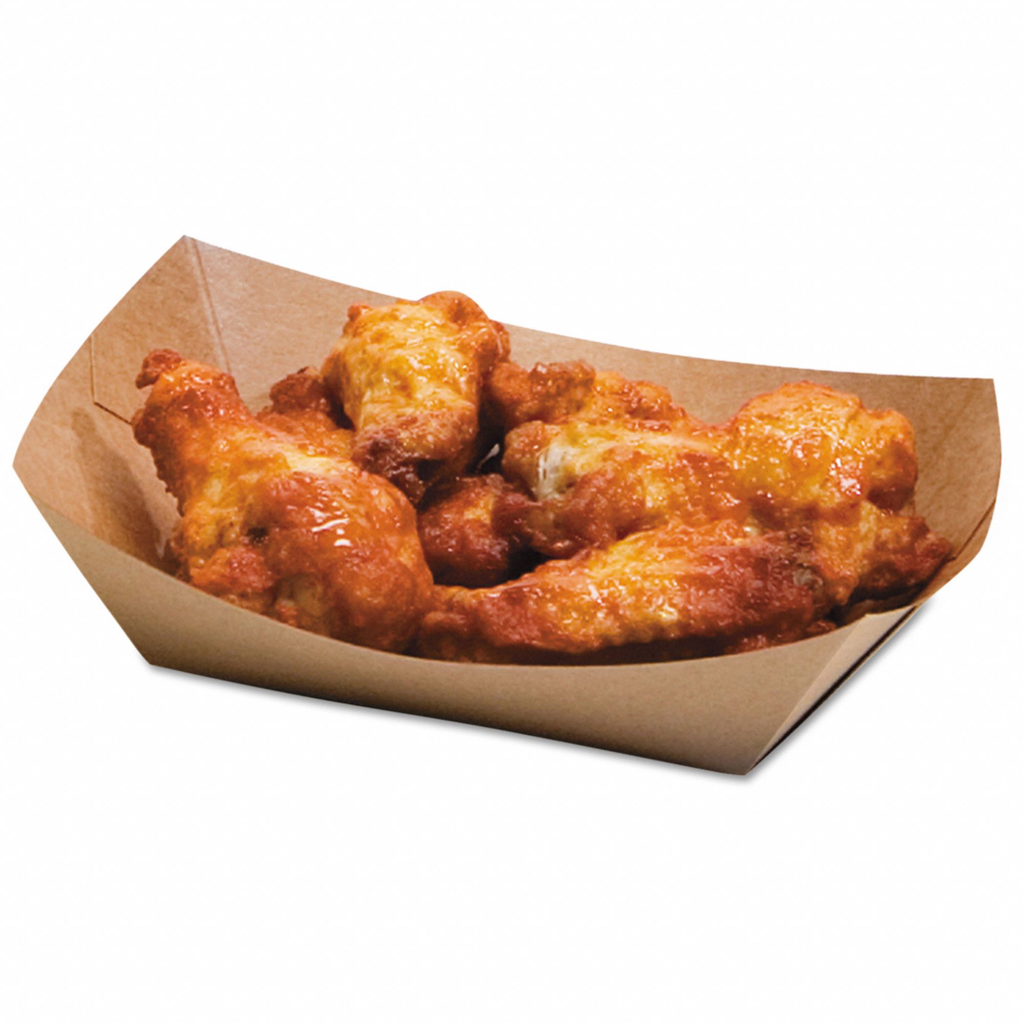 Disposable Food Tray: 1 Compartments, 1 5/8 in Ht, 6 1/2 in Wd, Brown, 1, 000 PK