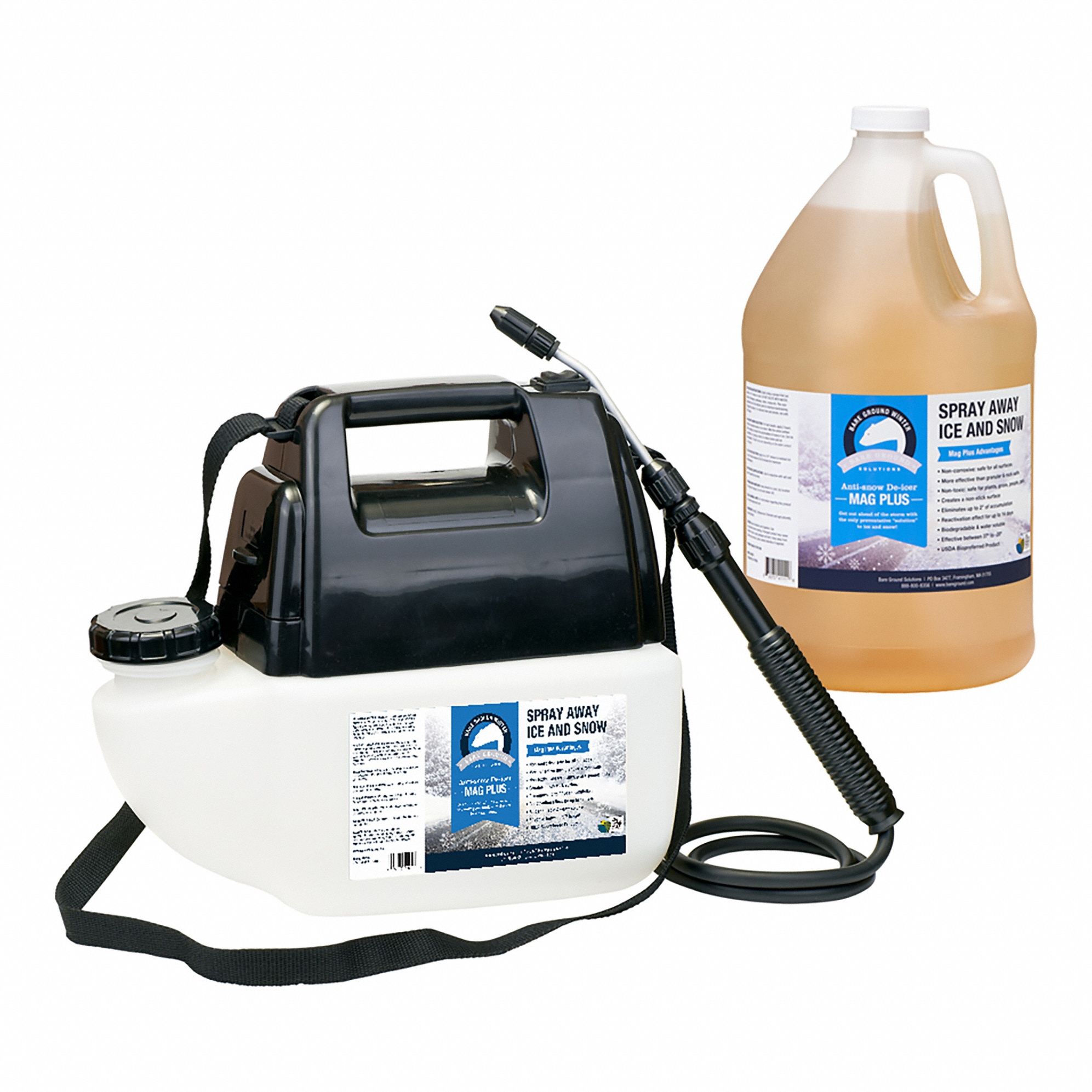 Ice Melt: Does not contain Calcium Chloride or CMA, -20°F Lowest Effective Temp