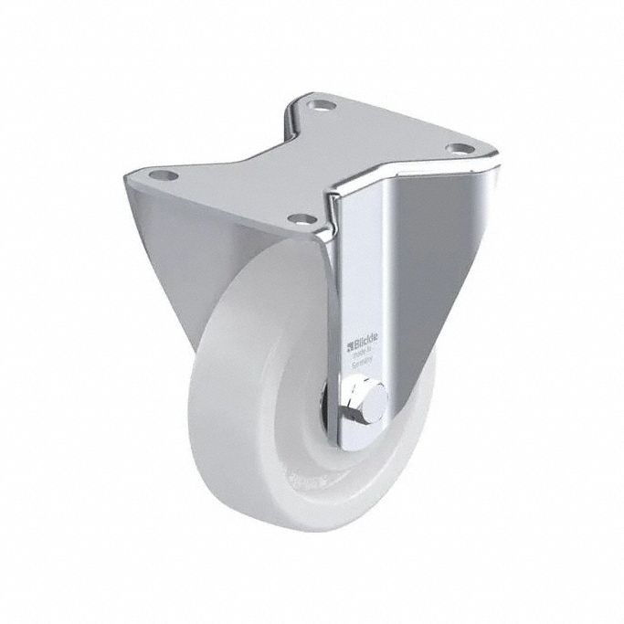 Plate Caster: Rigid, No Brake, 152 mm Wheel Dia, 40 mm Wheel Wd, 165 mm Mounting Ht