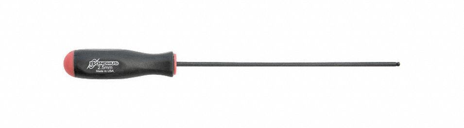 BALL END SCREWDRIVER LONG, HEX, 2.5MM