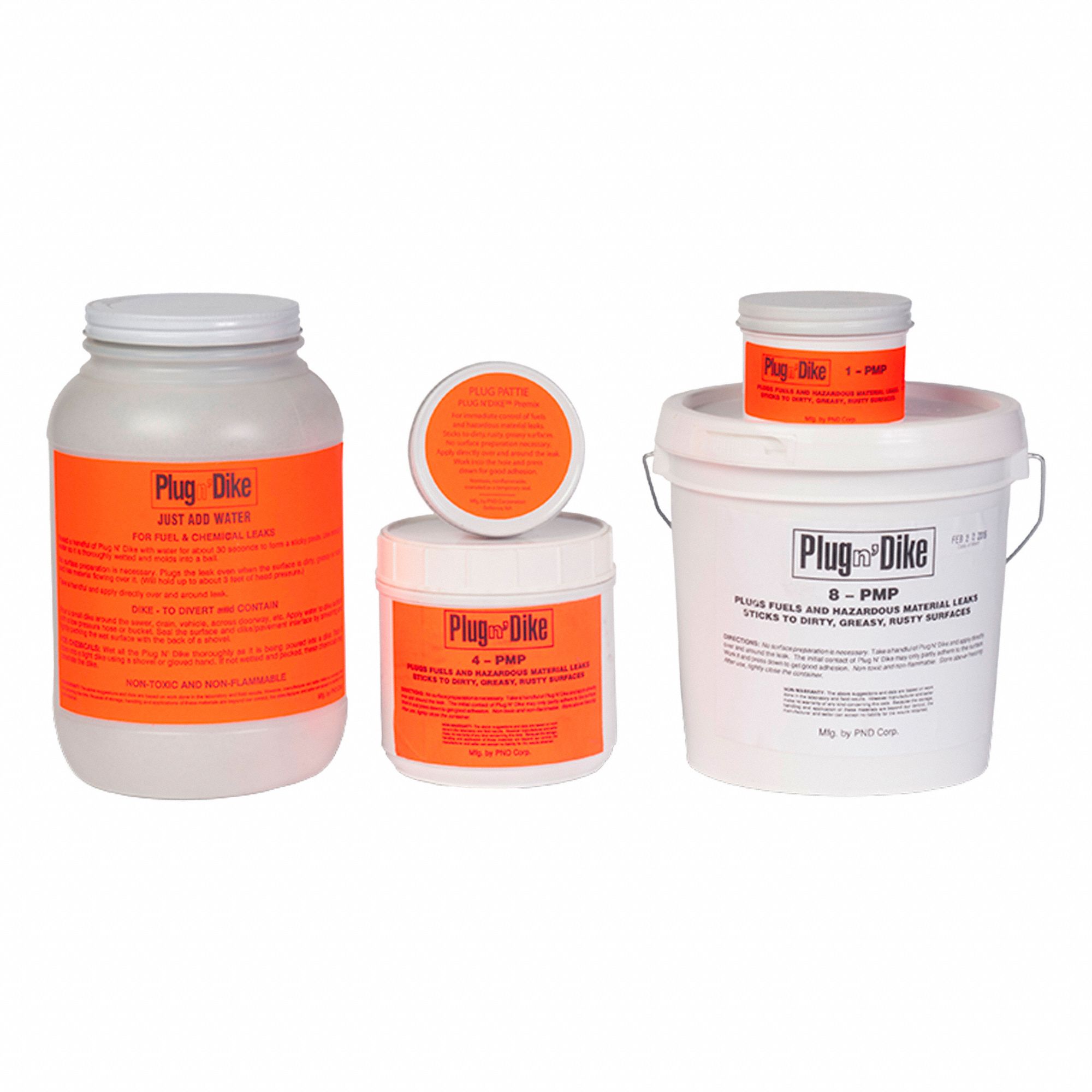 PLUG N DIKE PREMIXED PLUGGING COMPOUND, ANTI FREEZE, INDOOR/OUTDOOR USE