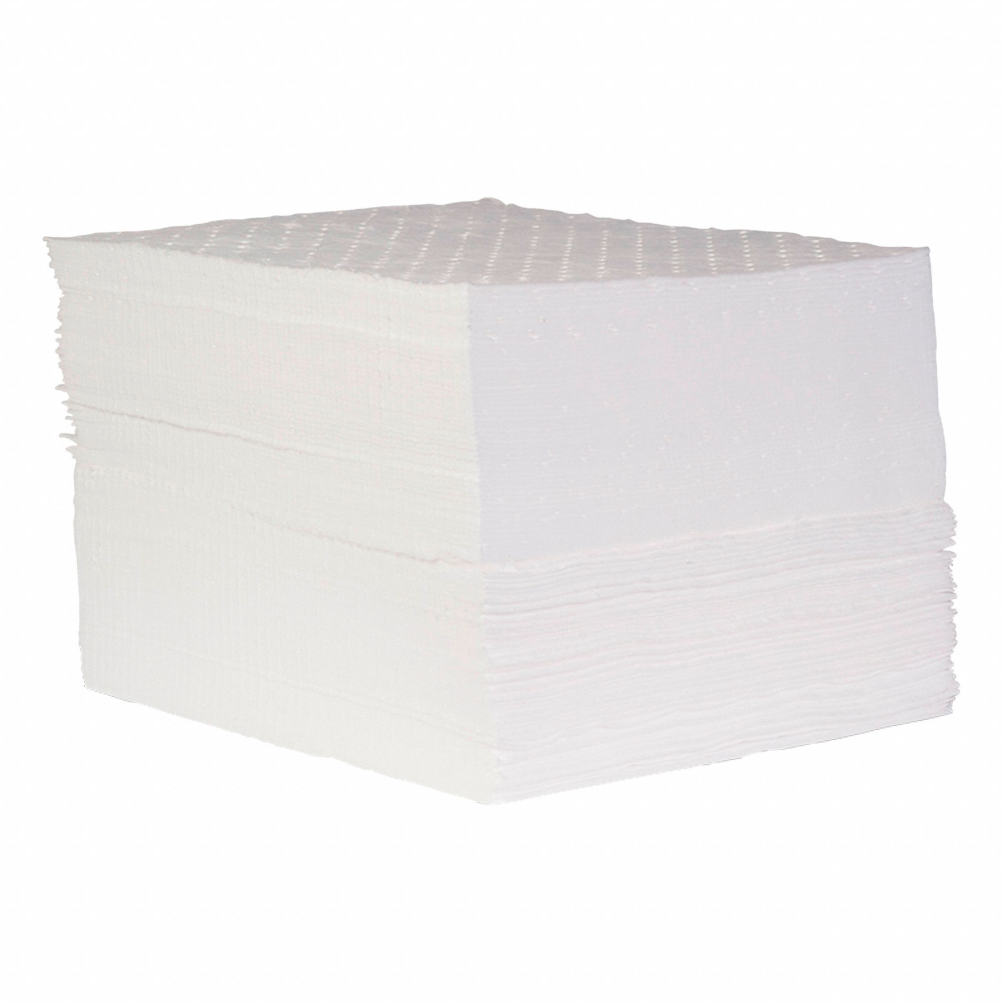 TAMPON DW ABSORBANT, ABSORBE LES LIQUIDES À BASE D'HUILE, SÉRIE MRO PLUS, LARGEUR 17 PO, LONGUEUR 19 PO, BLANC