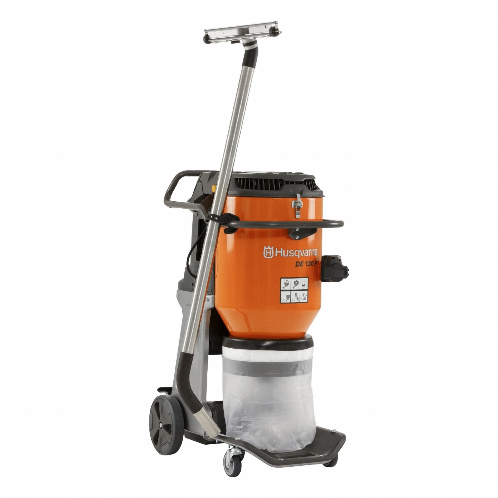 Dust Extractor: HEPA, Dry, 224 cfm Air Flow, 2 1/2 in Hose Dia