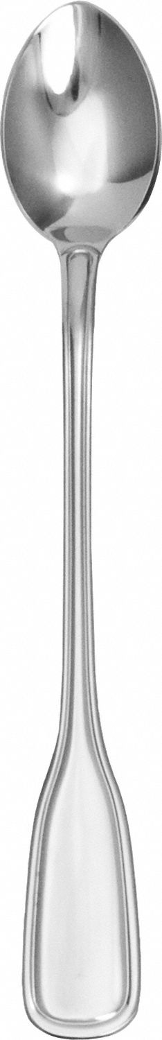 Ice Tea Spoon: Berkley, 18/0, Stainless Steel, 7 5/8 in Overall Lg, Silver