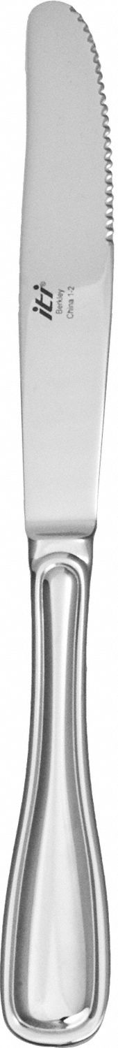 Dinner Knife: Berkley, 18/0, Stainless Steel, 9 3/4 in Overall Lg, Silver