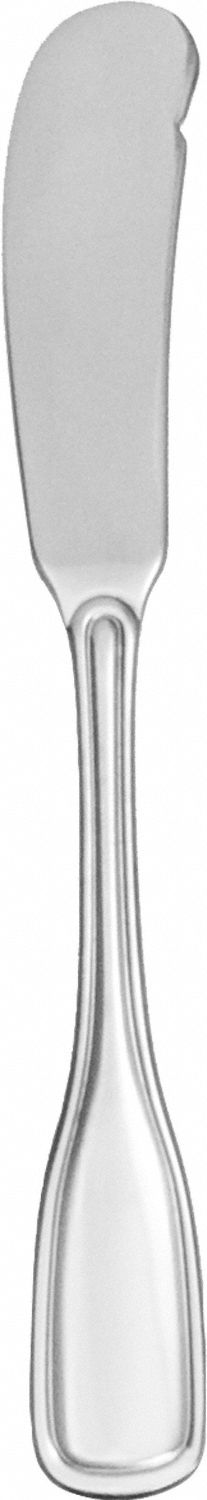 Butter Knife/Spreader: Berkley, 18/0, Stainless Steel, 6 1/8 in Overall Lg, Silver
