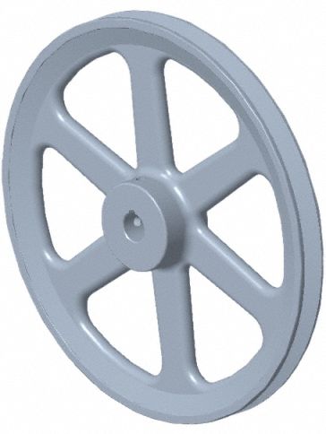 V-Belt Pulley: BK110, 1 Groove, 10.75 in OD, Fixed Bore, 3/4 in Bore, Cast Iron