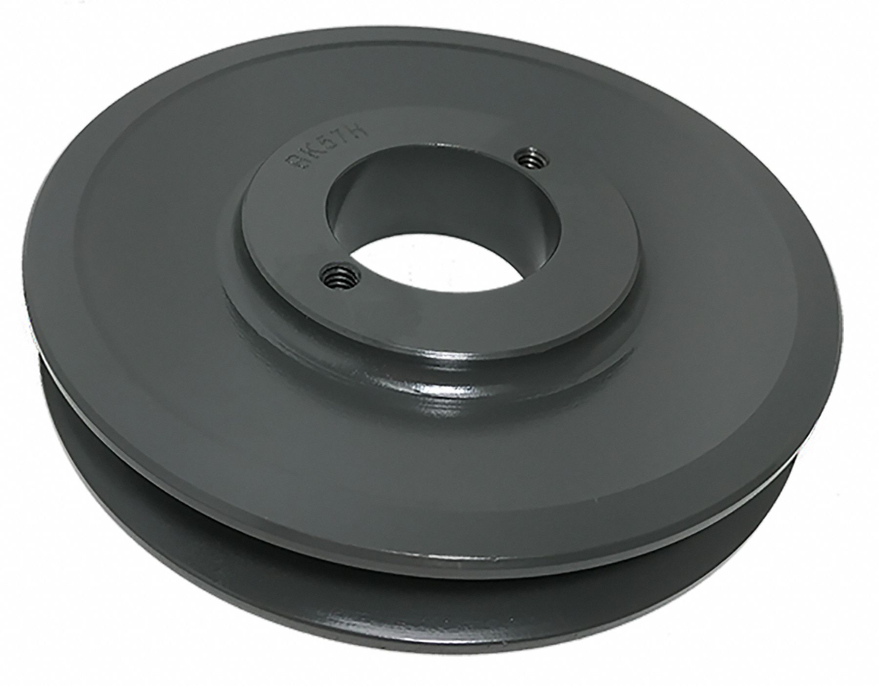APPROVED VENDOR V-Belt Sheave: BK57H, 1 Groove, 5.45 in OD, Bushed Bore, H/QT, Cast Iron. Key specifications — Pulley Industry Number: BK57H.
