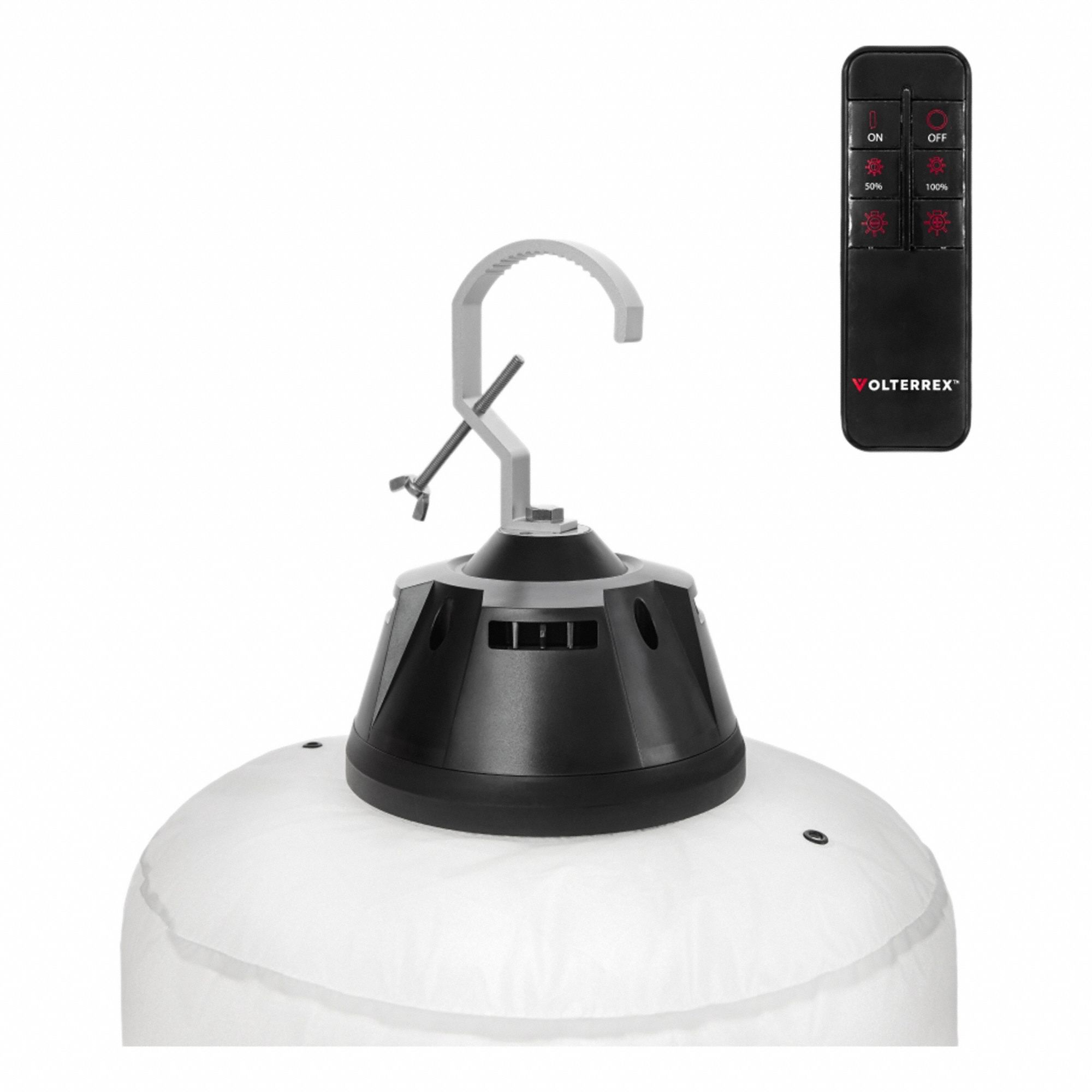 Balloon Light Fixture: LED, 7, 800 lm Max Brightness, 15 ft Power Cord Lg, IP44, Corded