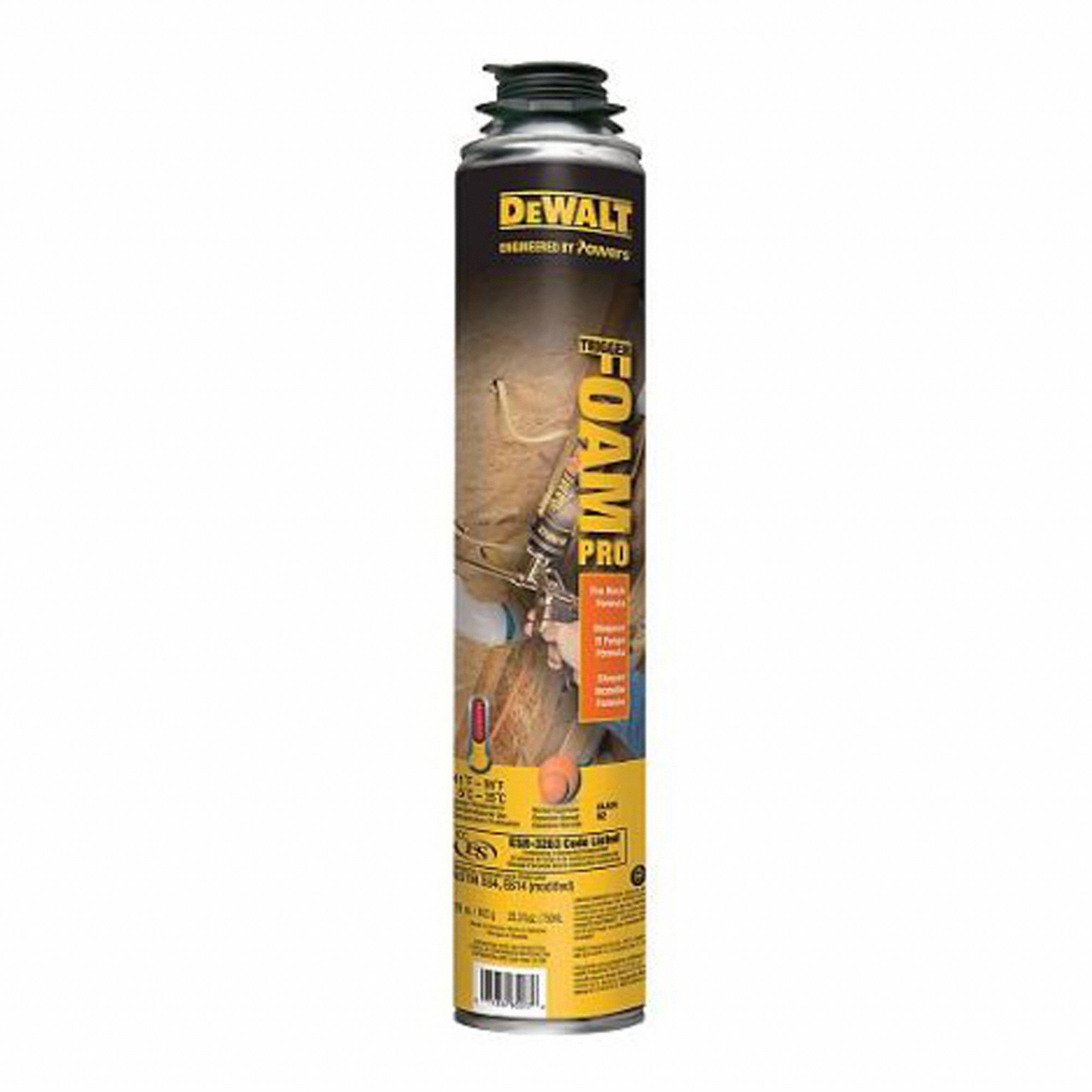 FIRE BLOCK FOAM SEALANT, INT/EXT, EXP 2-3:1, -40 ° F TO 194 ° F, ORNG, 29 OZ, PUR, PKG 12