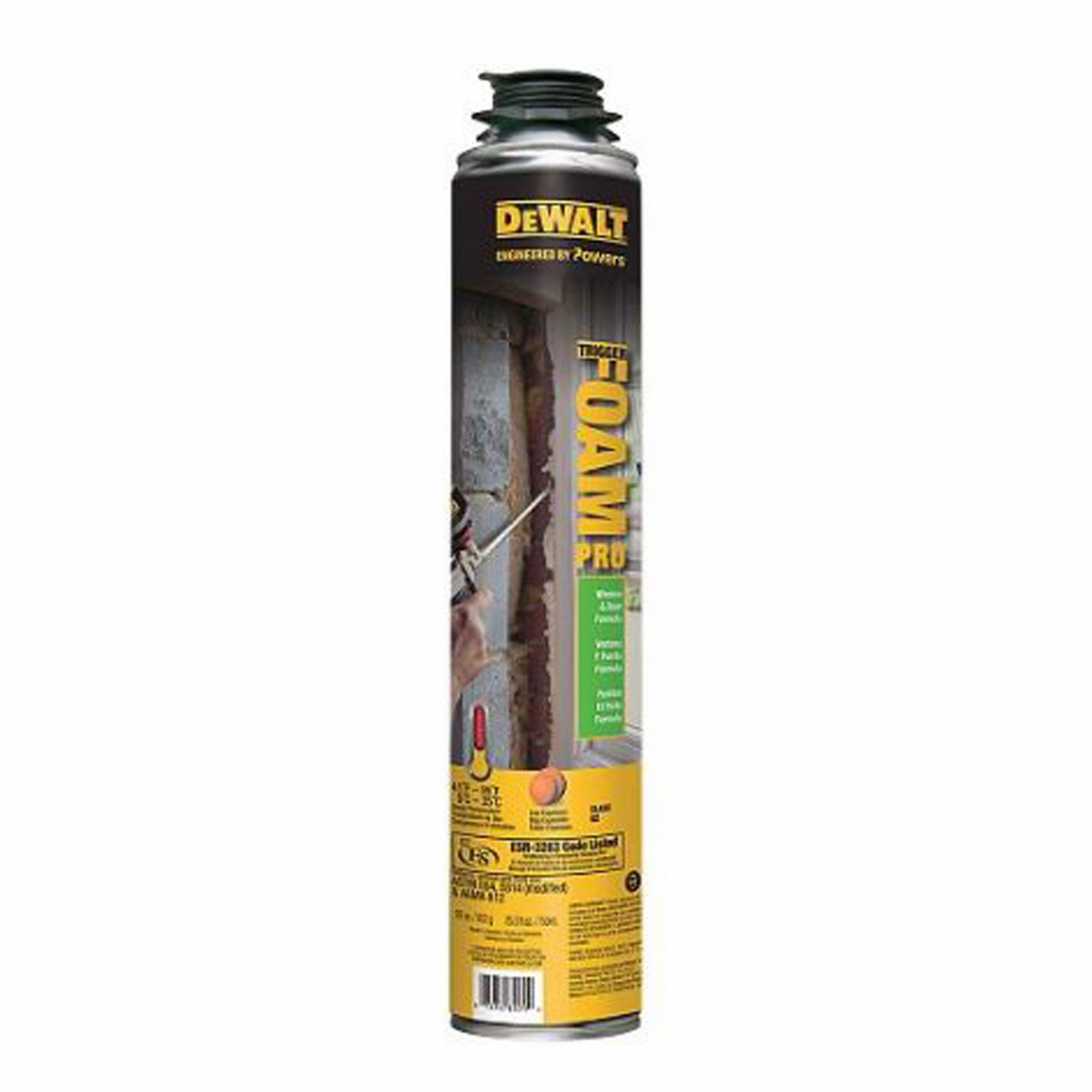 WINDOW & DOOR FOAM SEALANT, INT/EXT, EXP 2-3:1, -40 ° F TO 194 ° F, GRN, 29 OZ, PUR, PKG 12