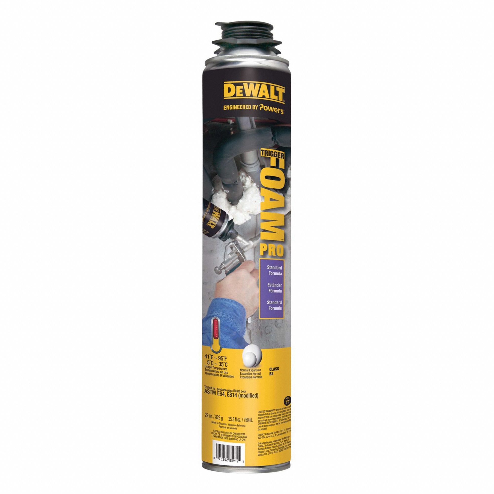 STANDARD FOAM SEALANT, INT/EXT, EXP 2-3:1, 41 ° F TO 95 ° F, PURPLE, 29 OZ, PUR, PKG 12