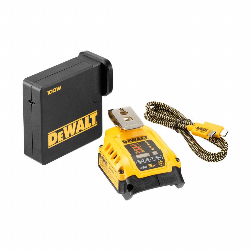 DEWALT USB CHARGING KIT 20V MAX LI ION 100W USB CORD 65W POWER