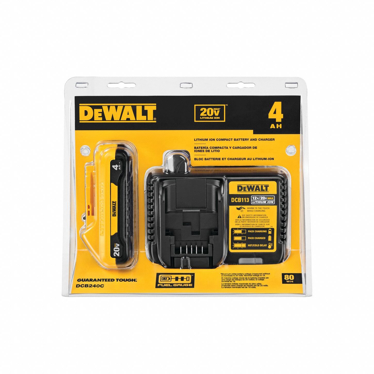 DEWALT BATTERY CHARGER KIT 20V DC 4 AH LI ION FOR DEWALT 20V