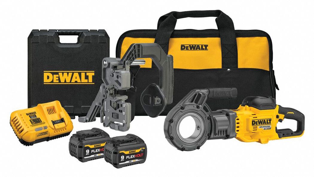 PIPE THREADER KIT, CORDLESS, 60V, 9 AH, ½ TO 2 IN DIA, BRUSHLESS, 40 RPM, PUSHBUTTON