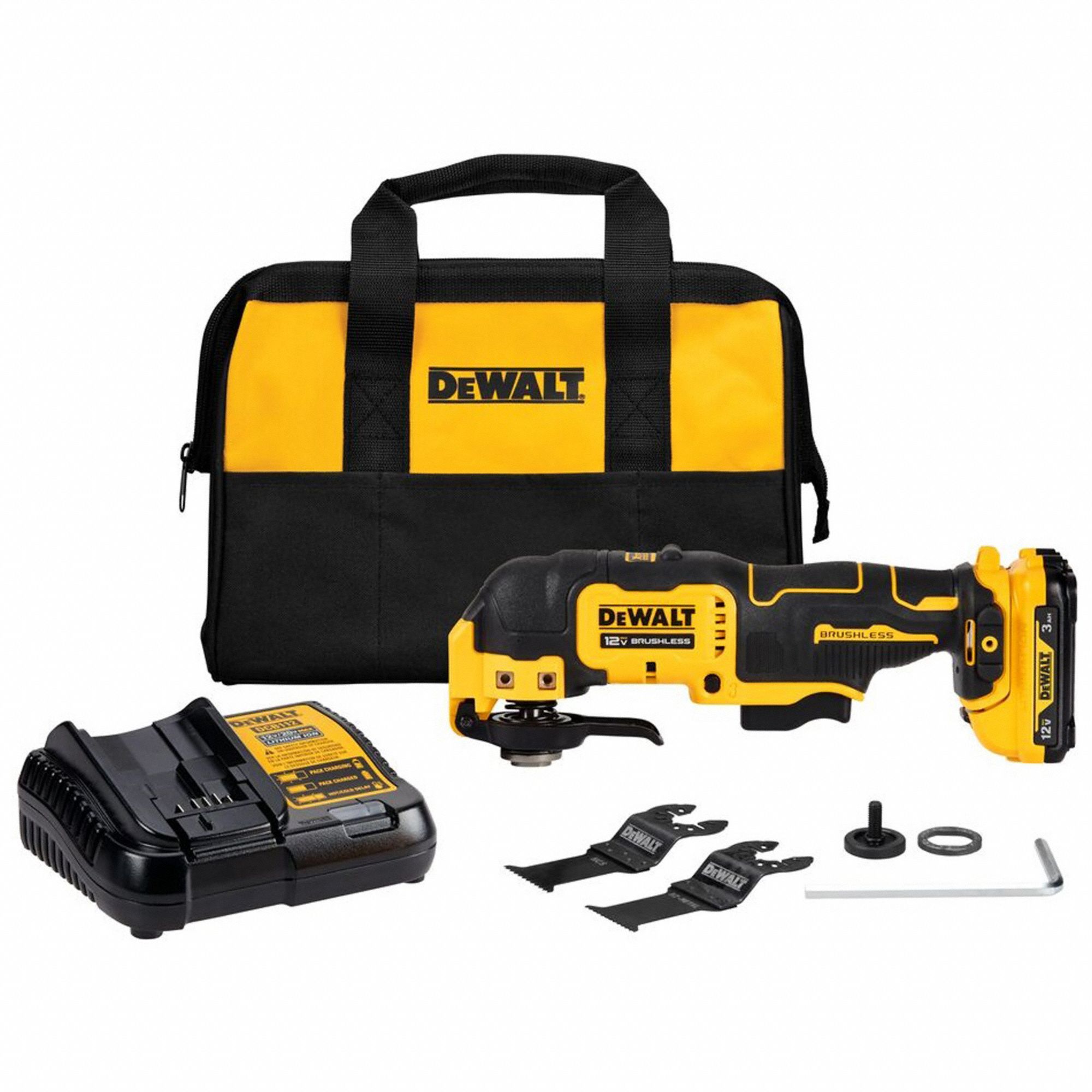 OSCILLATING TOOL KIT, CORDLESS, 12V, 3 AH, 18000 SPM, 3.2 ° , 9½ IN L