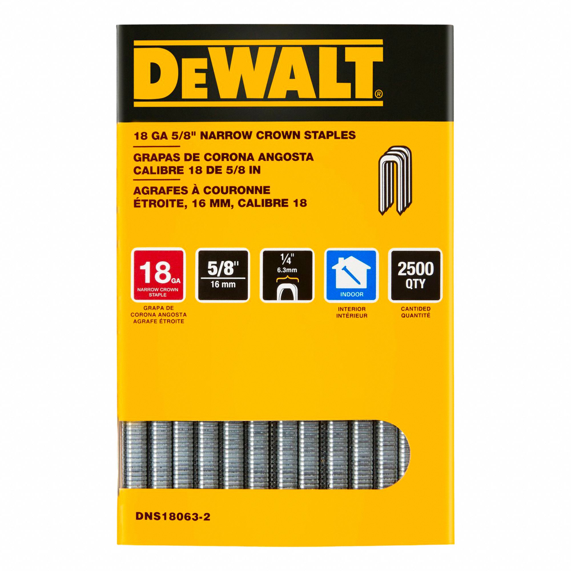 COLLATED STAPLES,18 GA,PK2500