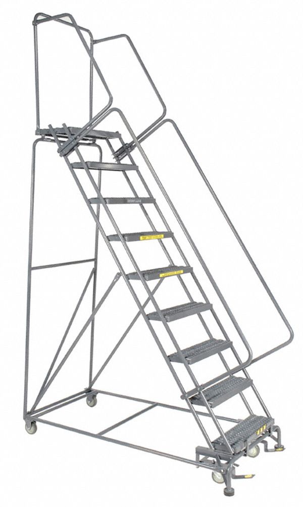 ROLLING LADDER,123 IN H,450 LBS. LD CAP.