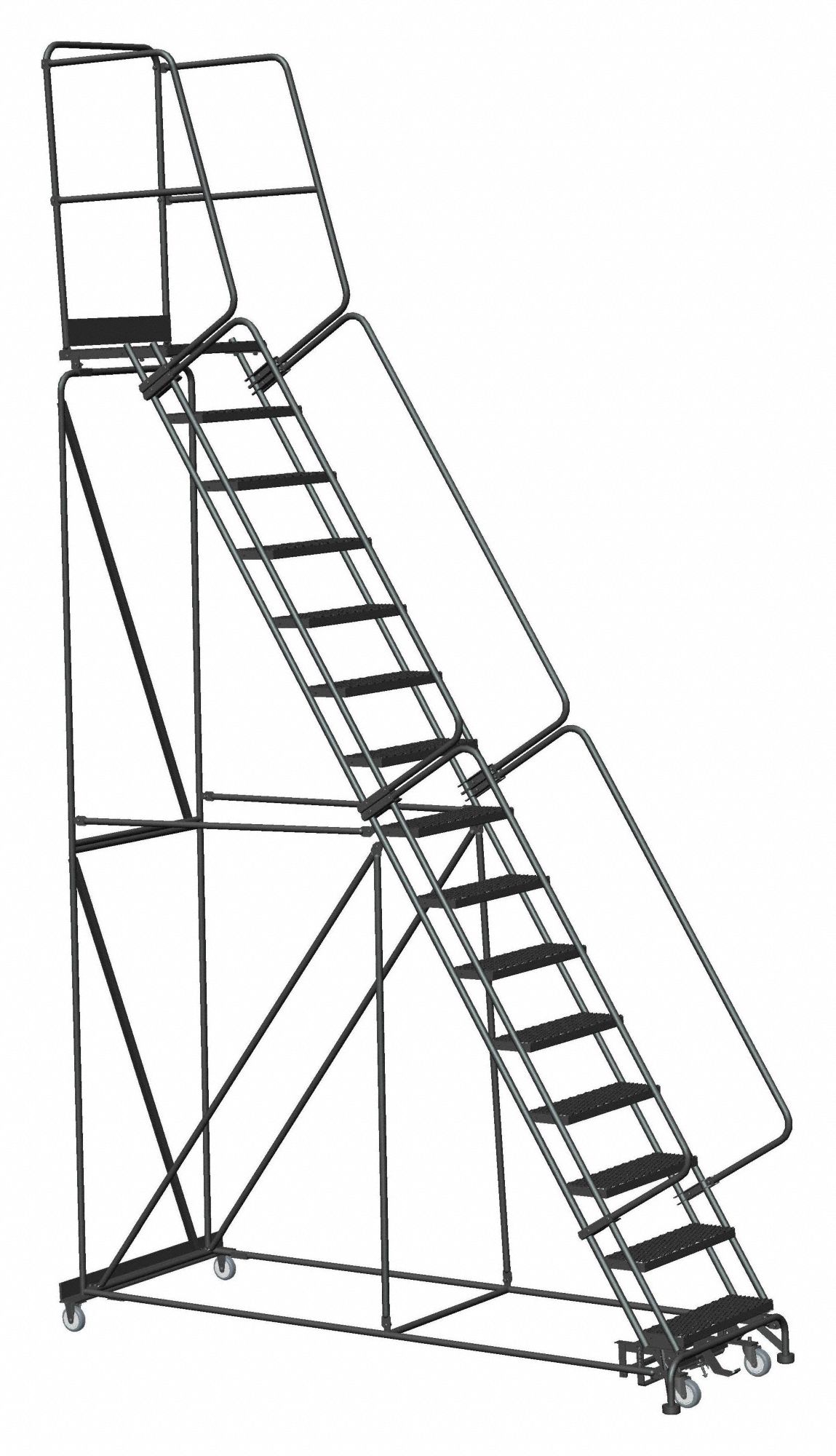 WT. ACTUATED LOCK STEP LADDER,195 IN H