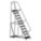 LOCKSTEP ROLLING LADDER, STEEL, 110 IN PLATFORM H, NO LOCKING MECHANISM, NO HANDRAILS, 12.7 FT OVERALL HEIGHT
