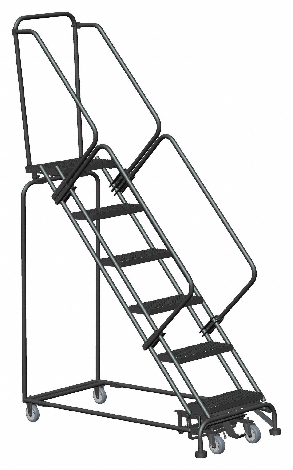 LOCKSTEP ROLLING LADDER,STEEL, 60 INH, NO LOCKING MECHANISM, NO HANDRAILS