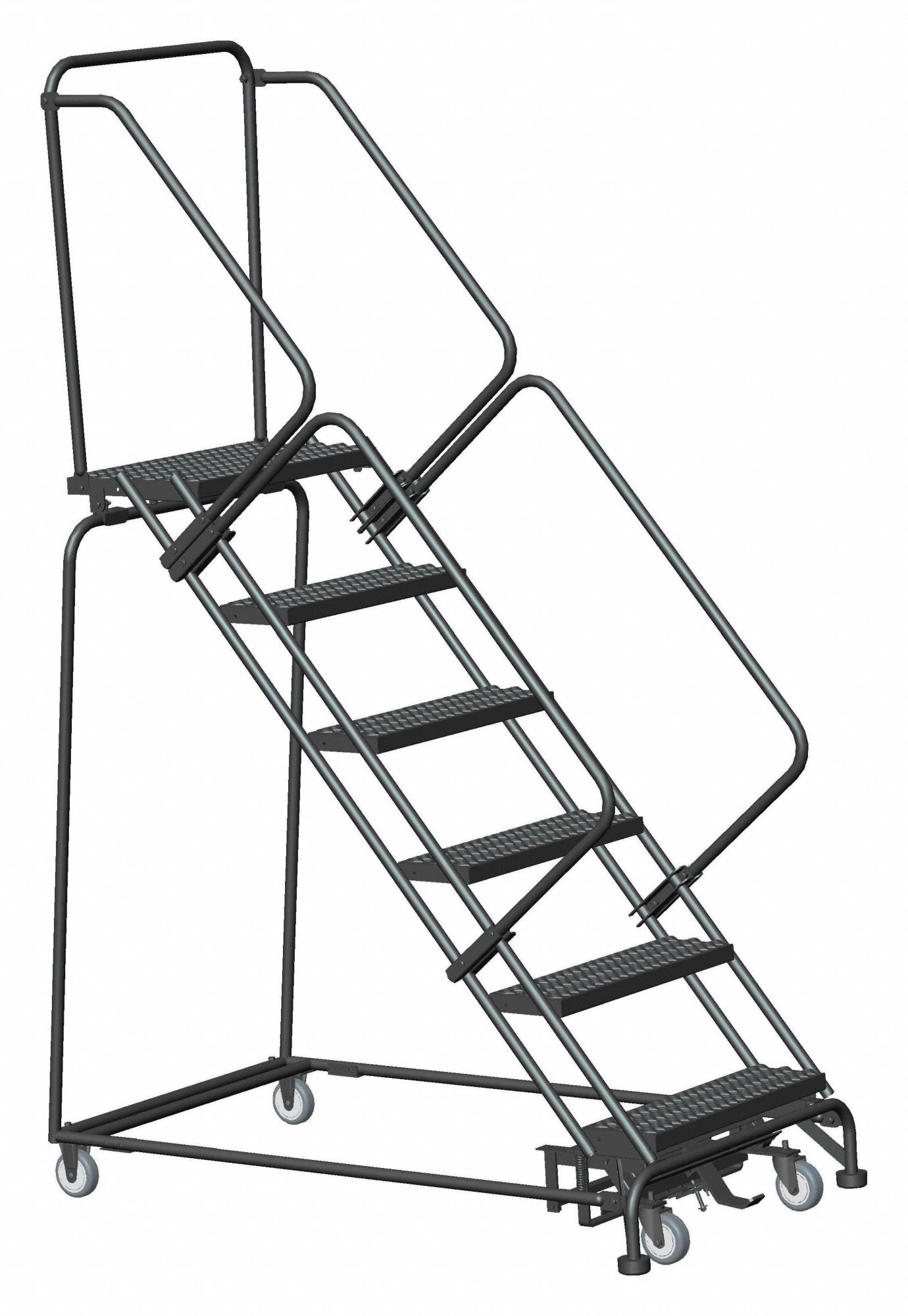 LOCKSTEP ROLLING LADDER,STEEL, 60 INH, NO LOCKING MECHANISM, NO HANDRAILS