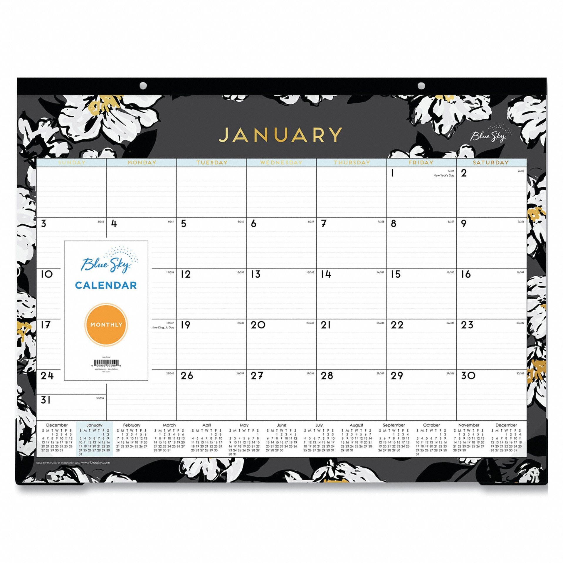 Desk Pad: 22 x 17 in Sheet Size, 12-Month (Jan to Dec)