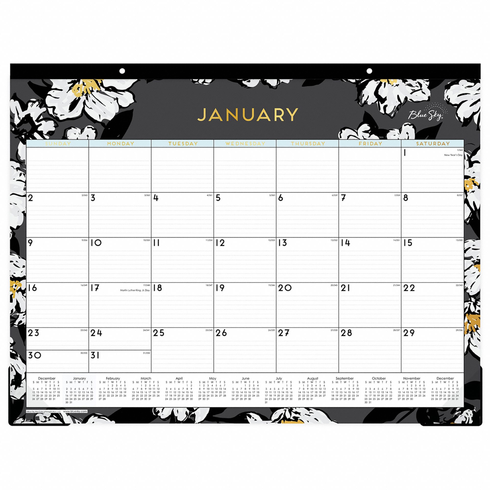 BLUE SKY, 22 x 17 in Sheet Size, 12Month (Jan to Dec), Desk Pad