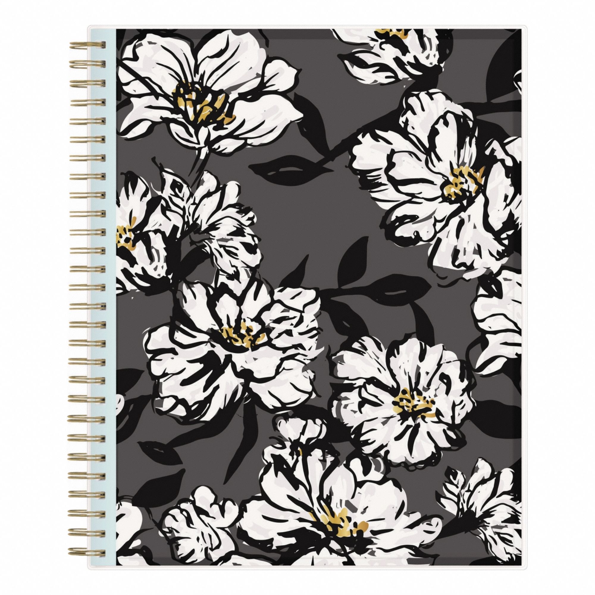 Planner: 12-Month (Jan-Dec) Format, 10 in Sheet Ht, 8 in Sheet Wd, Gray/Black/Gold Cover