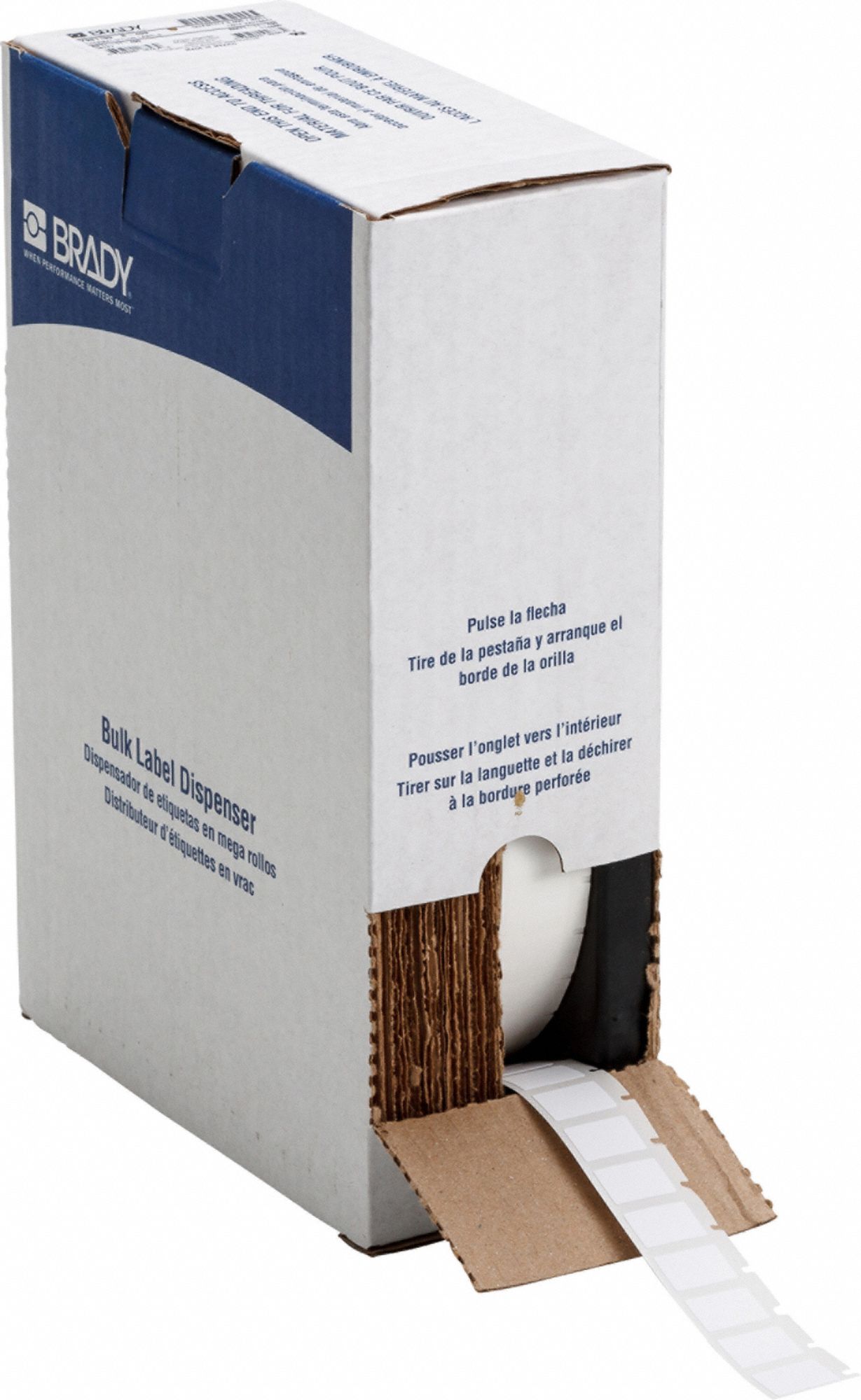 Wraparound Label: 3/4 in x 1/2 in, Nylon, Black on White, For 16 AWG to 10 AWG Wire Gauge