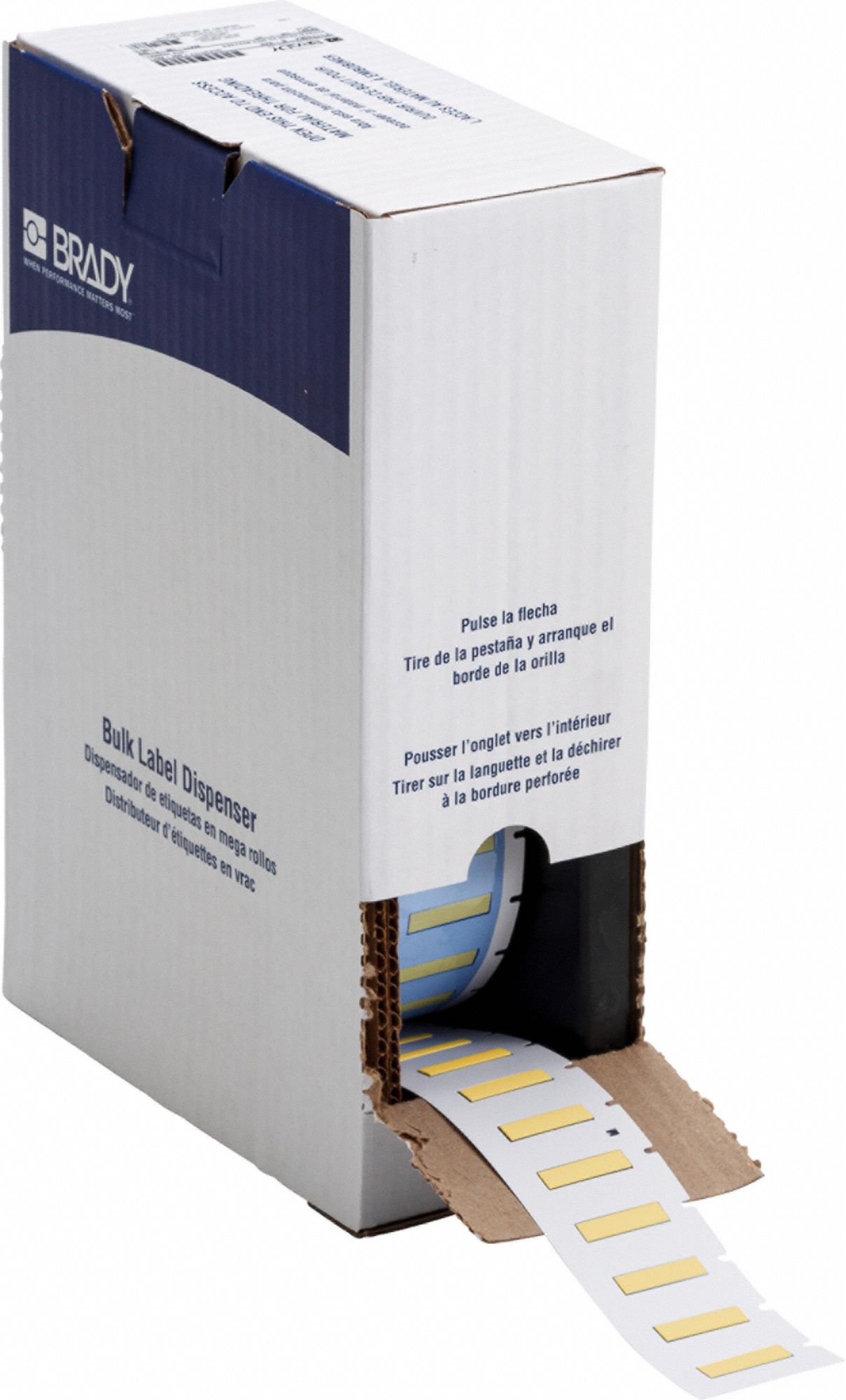 Sleeve Label: 1 in x 1/4 in, Polyolefin, Yellow (Matte), For 16 AWG to 22 AWG Wire Gauge