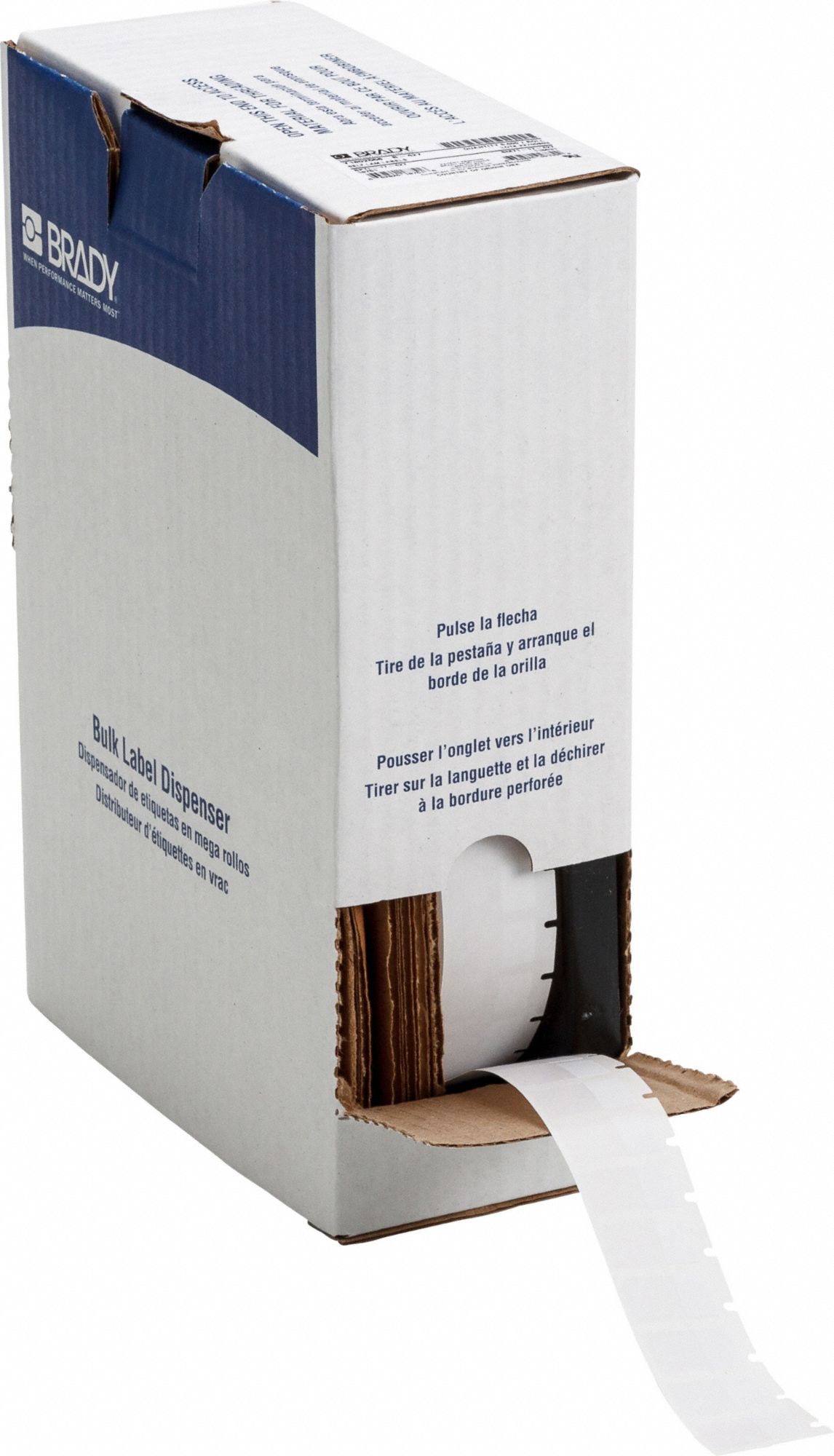 Wraparound Label: 1 in x 1/2 in, 1/2 in, Vinyl, White (Matte), For 16 AWG to 8 AWG Wire Gauge