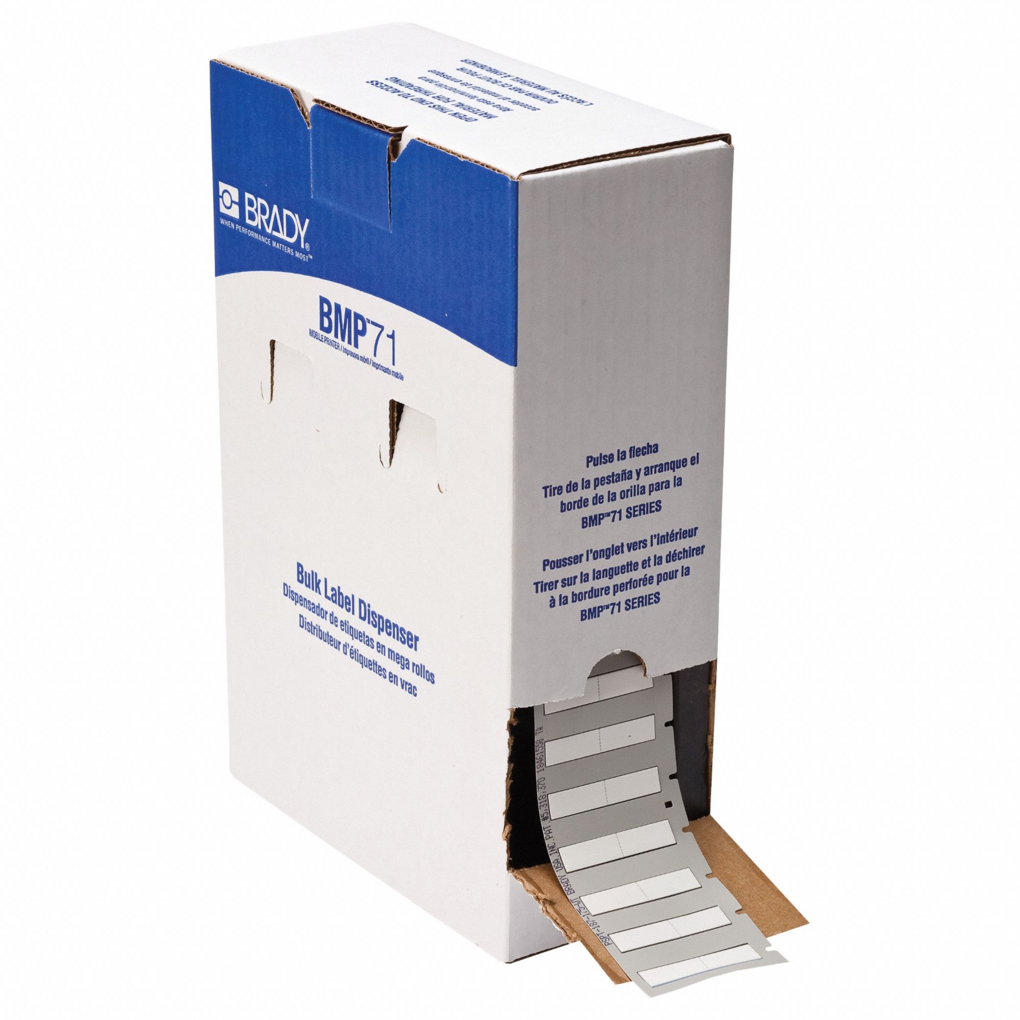 Sleeve Label: 7/8 in x 11/32 in, Polyolefin, White (Matte), For 10 AWG to 20 AWG Wire Gauge