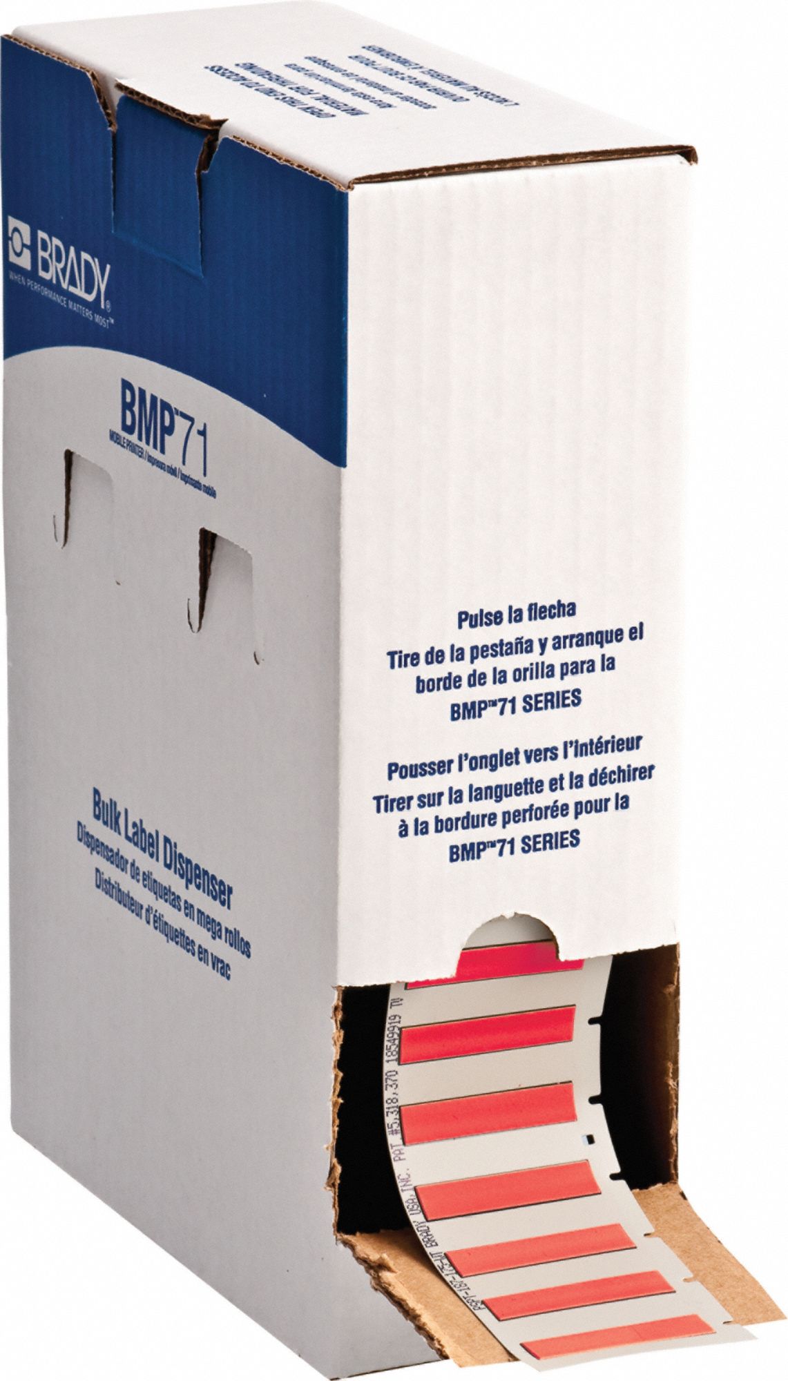 Sleeve Label: 1 3/4 in x 11/32 in, Polyolefin, Red (Matte), For 10 AWG to 20 AWG Wire Gauge