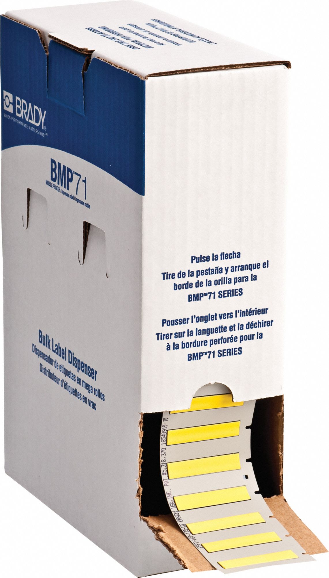 Sleeve Label: 1 3/4 in x 11/32 in, Polyolefin, Yellow (Matte), For 10 AWG to 20 AWG Wire Gauge