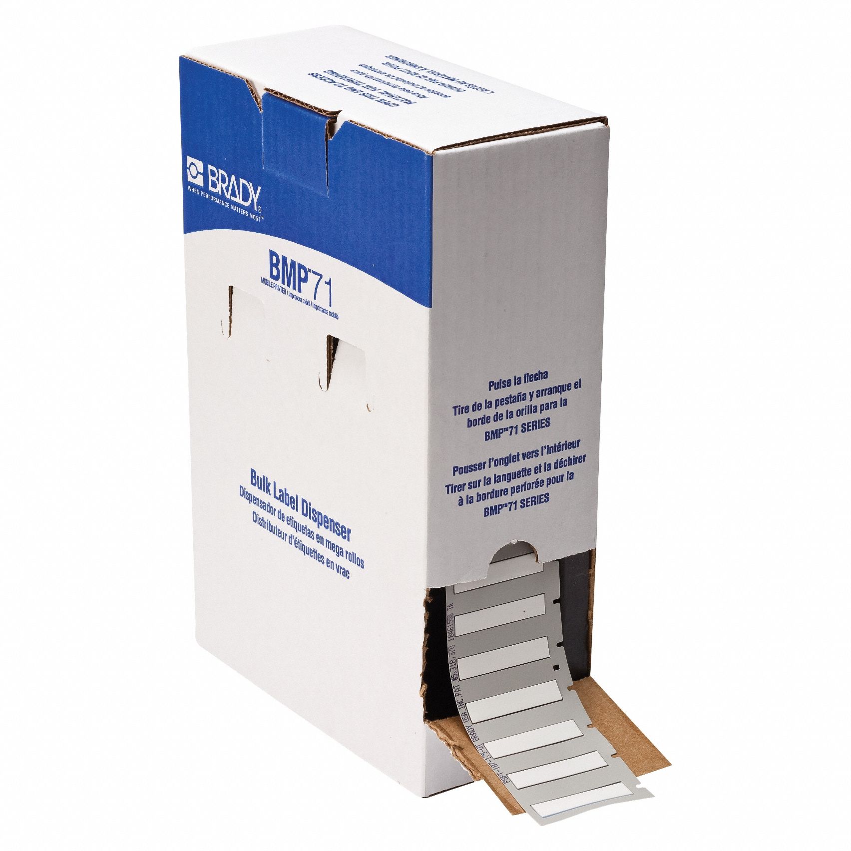 Sleeve Label: 1 3/4 in x 11/32 in, Polyolefin, White (Matte), For 10 AWG to 16 AWG Wire Gauge