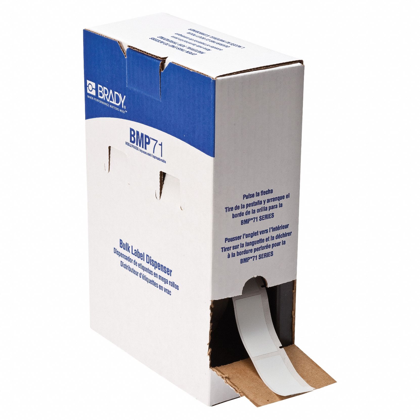 Pre-Cut Label Stock Roll: 1 in x 2 in, 2 in x 1 in, Polyester, Permanent Adhesive, Gray (Matte)