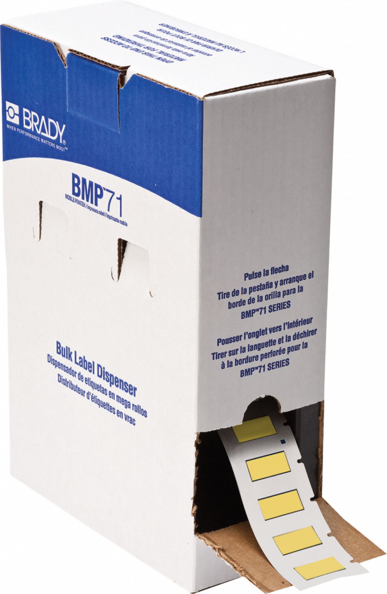 Sleeve Label: 1 in x 7/16 in, Polyolefin, Yellow (Matte), For 8 AWG to 16 AWG Wire Gauge